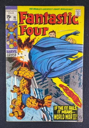 Fantastic Four (1961) #95 FN (6.0) – Fantastic Four #95 Comic Book Marvel Comics 1969 Fantastic Four