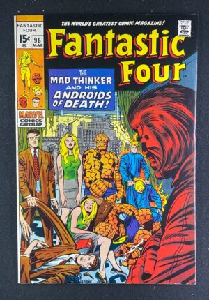 Fantastic Four (1961) #96 VF- (7.5) Mad Thinker – Fantastic Four #96 Comic Book Marvel Comics 1969 Fantastic Four