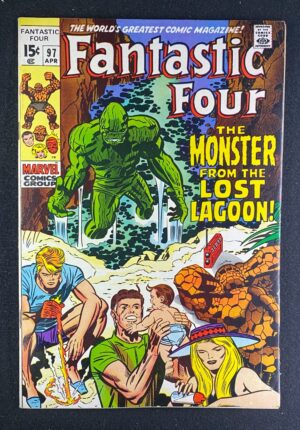 Fantastic Four (1961) #97 FN (6.0) 1st The Monster from the Lost – Fantastic Four #97 Comic Book Marvel Comics 1969 F…