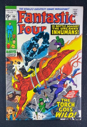 Fantastic Four (1961) #99 FN+ (6.5) Inhumans – Fantastic Four #99 Comic Book Marvel Comics 1969 Fantastic Four