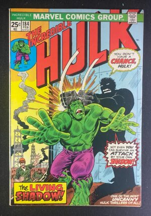 Incredible Hulk (1968) #184 FN/VF (7.0) – Incredible Hulk #184 Comic Book Marvel 1975 Incredible Hulk