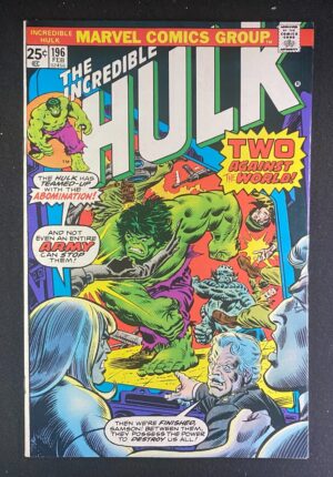 Incredible Hulk (1968) #196 VF (8.0) Gil Kane – The Incredible Hulk #196 Comic Book Marvel Comics 1976