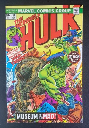 Incredible Hulk (1968) #198 VF/NM (9.0) Man-Thing – The Incredible Hulk #198 Comic Book Marvel Comics 1976