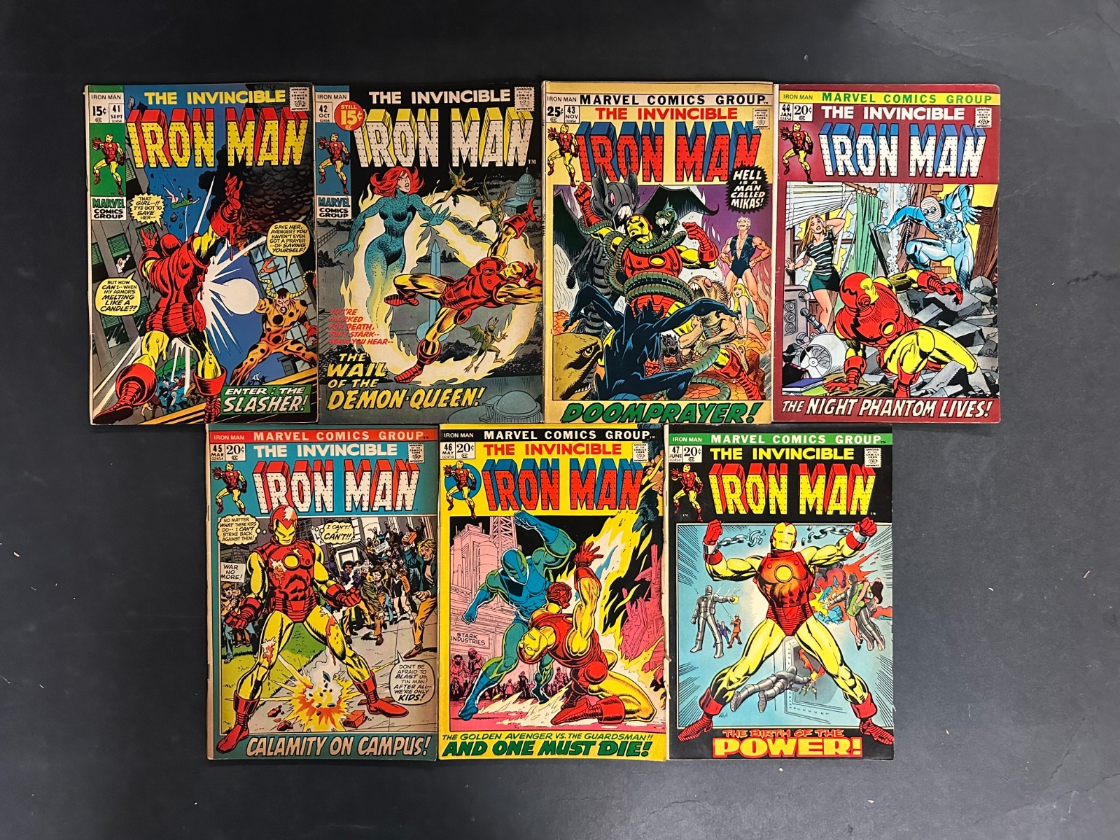 Iron Man (1968) #33-47 15 Issue Run All Missing Back Covers Reader Lot – Iron Man #33 Comic Book Marvel Comics 1968 I…