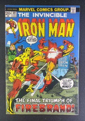 Iron Man (1968) #59 FN+ (6.5) – Iron Man #59 Comic Book Marvel Comics 1973 Iron Man