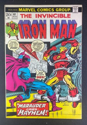 Iron Man (1968) #61 FN+ (6.5) Marauder – Iron Man #61 Comic Book Marvel Comics 1973 Iron Man