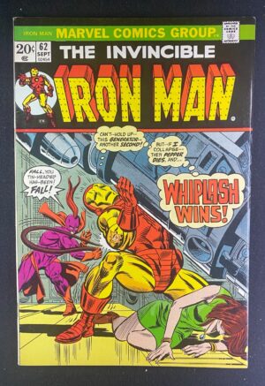 Iron Man (1968) #62 VF- (7.5) Whiplash – Iron Man #62 Comic Book Marvel Comics 1973 Iron Man
