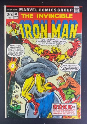 Iron Man (1968) #64 VF+ (8.5) John Romita – Iron Man #64 Comic Book Marvel Comics 1973 Iron Man