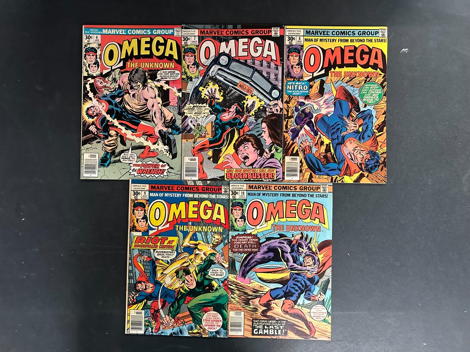 Omega The Unknown (1976) #1-10 FN (6.0) Marvel Comics – 1976 #1-10 Marvel 1976 Omega
