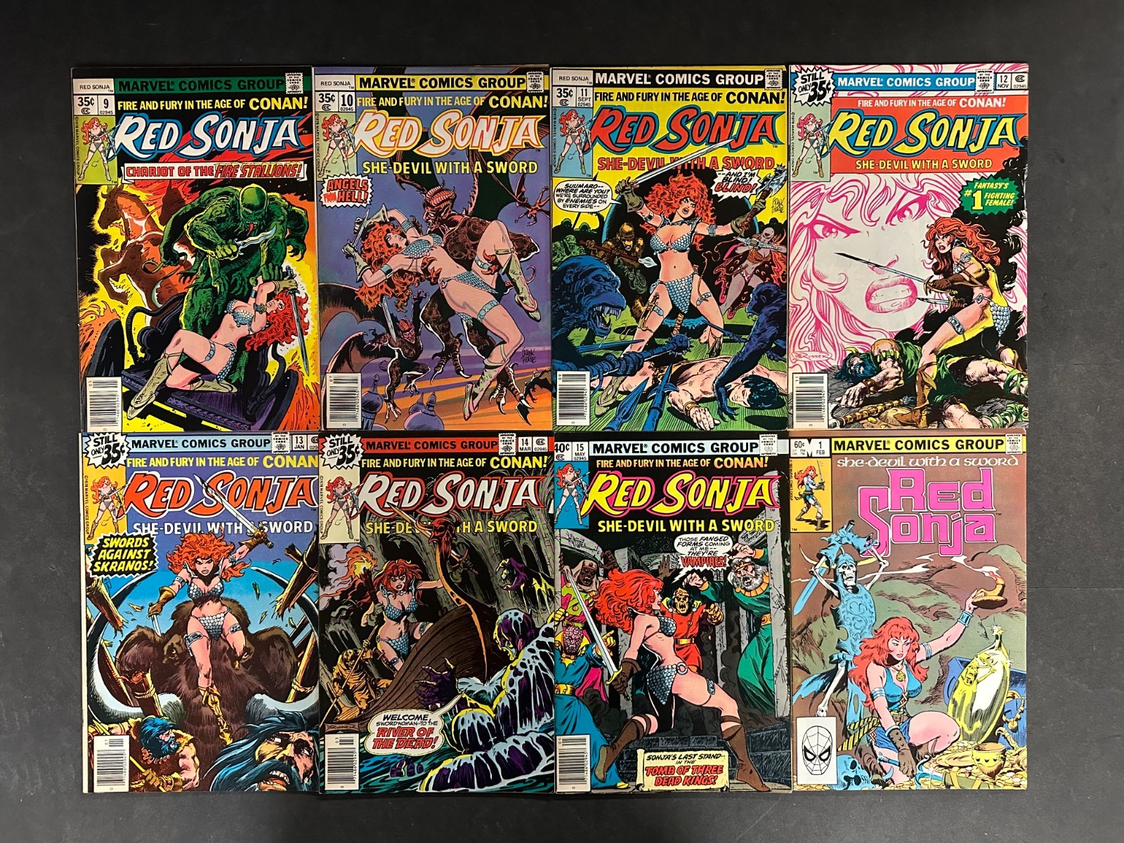 Red Sonja (1977, '83, '75) #1-15, 1-2, 1-7 Complete FN+ (6.5) Lot of 24 – Red Sonja #Lotof24 Comic Book Marvel Comics…