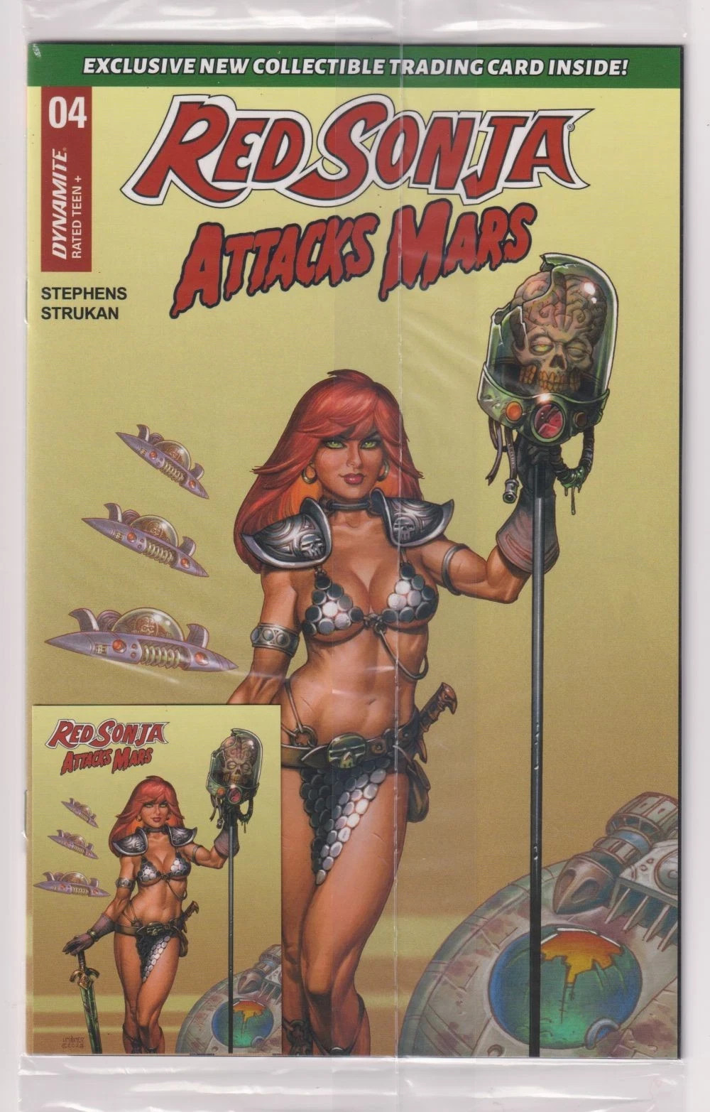 Red Sonja Attacks Mars (2025) #'s 1 2 3 4 Complete NM (9.4) Set w/Cards Linsner – Red Sonja #1 Comic Book Dynamite En…