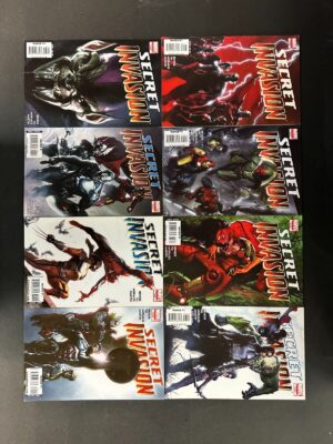 Secret Invasion (2008) #'s 1 2 3 4 5 6 7 8 Complete VF- (7.5) Set – Secret Invasion #1-8 Comic Book Marvel 2008 Avengers