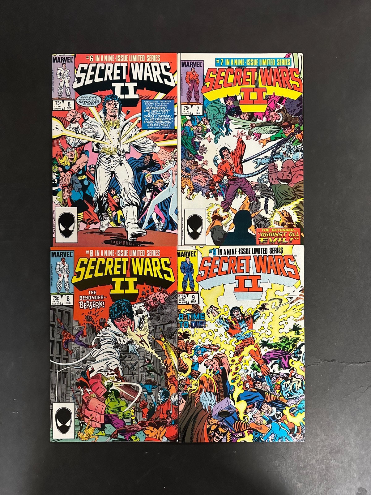 Secret Wars II (1985) #1-9 NM (9.4+) complete Set – Secret Wars II #1-9 Marvel Comics 1985