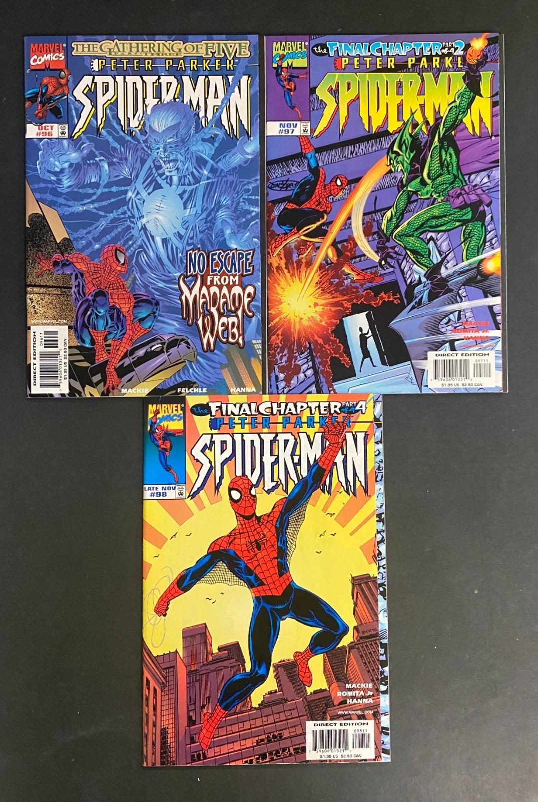 Spider-Man (1990) #'s 1-98 Complete NM (9.4) Set McFarlane Romita Jr Larsen – Spider-Man #1-98 Comic Book Marvel Comi…