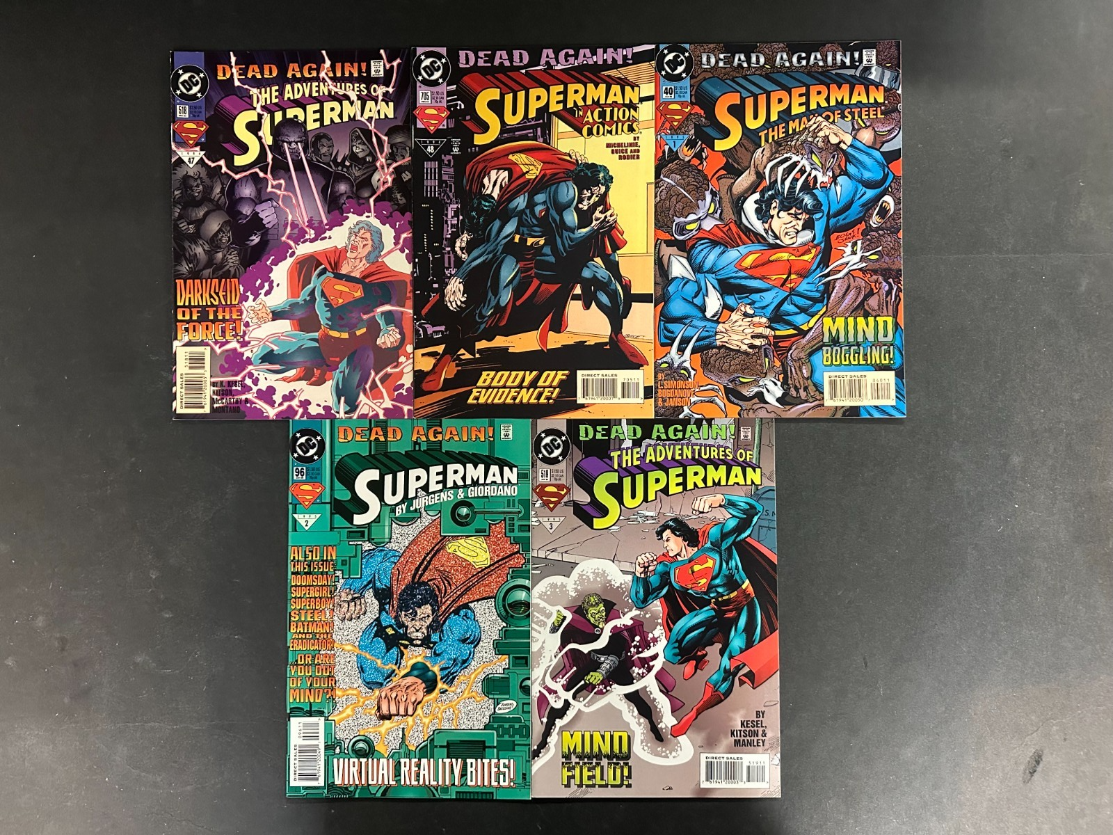 "Superman" Dead Again! (1994) Complete VF/NM (9.0) Set – Superman Comic Book DC Comics 1994