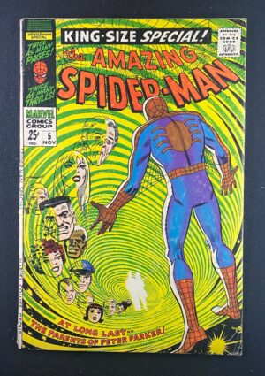 The Amazing Spider-Man Annual (1964) #5 FN- (5.5) 1st Richard & Mary Parker – Amazing Spider-Man #5 Comic Book Marvel…