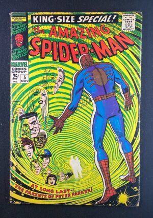 The Amazing Spider-Man Annual (1964) #5 VG+ (4.5) 1st Richard & Mary Parker – Amazing Spider-Man #5 Comic Book Marvel…