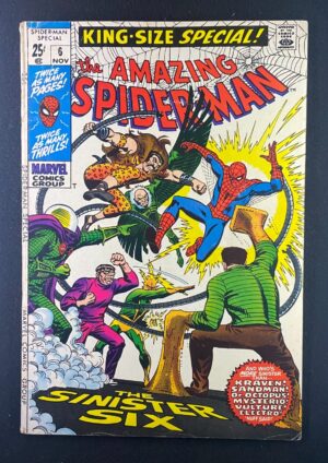 The Amazing Spider-Man Annual (1964) #6 VG/FN (5.0) Sinister Six – Amazing Spider-Man #6 Comic Book Marvel Comics 196…