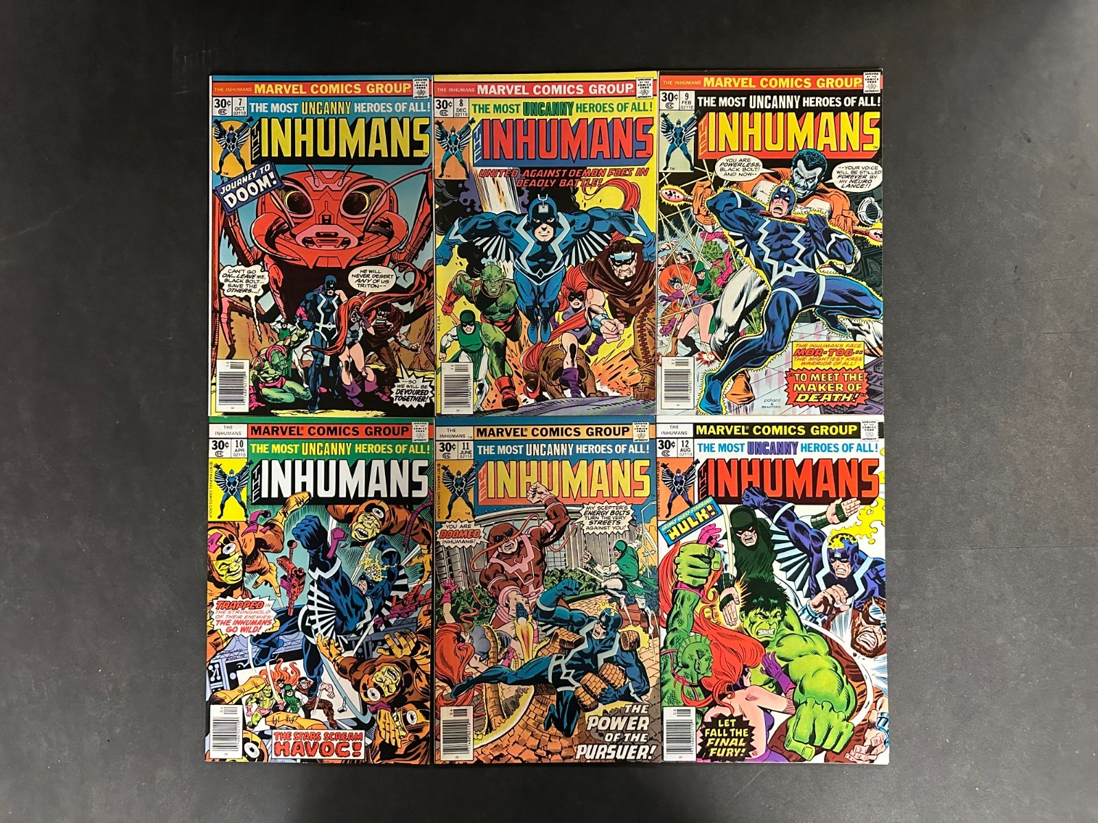 The Inhumans (1975) #1-12 VF- (7.5) Complete Set – Inhumans #1-12 Marvel Comics 1975 Inhumans