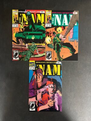 The 'Nam (1986) #'s 70 71 72 (Operation Chicken Lips) Complete VF- (7.5) Lot – The 'Nam #707172 Comic Book Marvel Com…